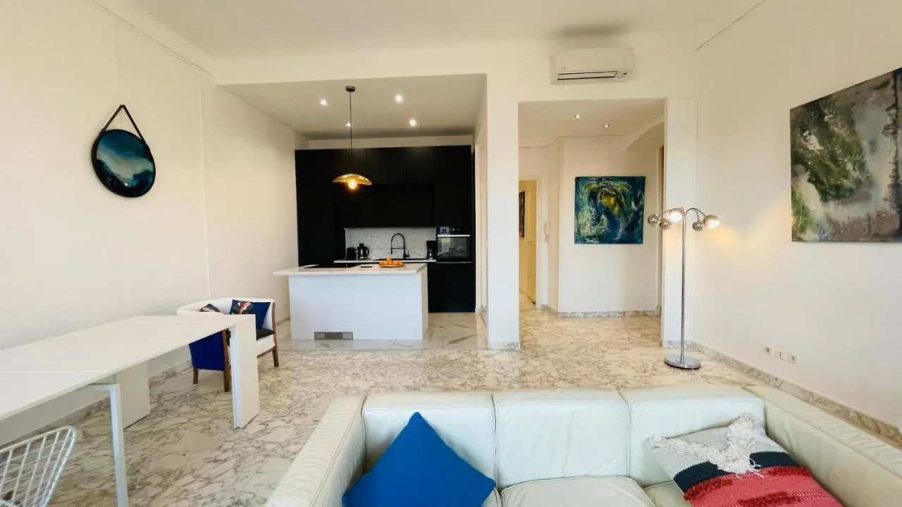 公寓 Spacious 3 Bedroom Flat Nice Center - Magnificent View-Parking