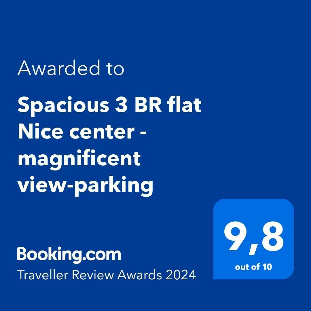 公寓 Spacious 3 Bedroom Flat Nice Center - Magnificent View-Parking