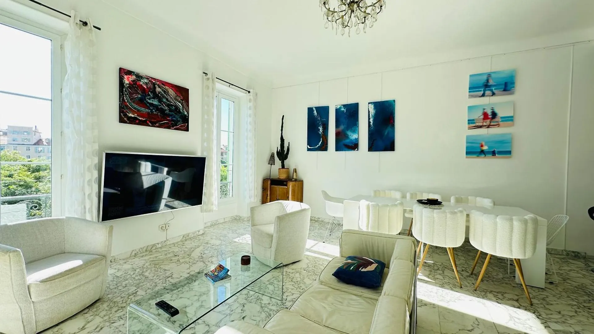 Spacious 3 Bedroom Flat Nice Center - Magnificent View-Parking 公寓
