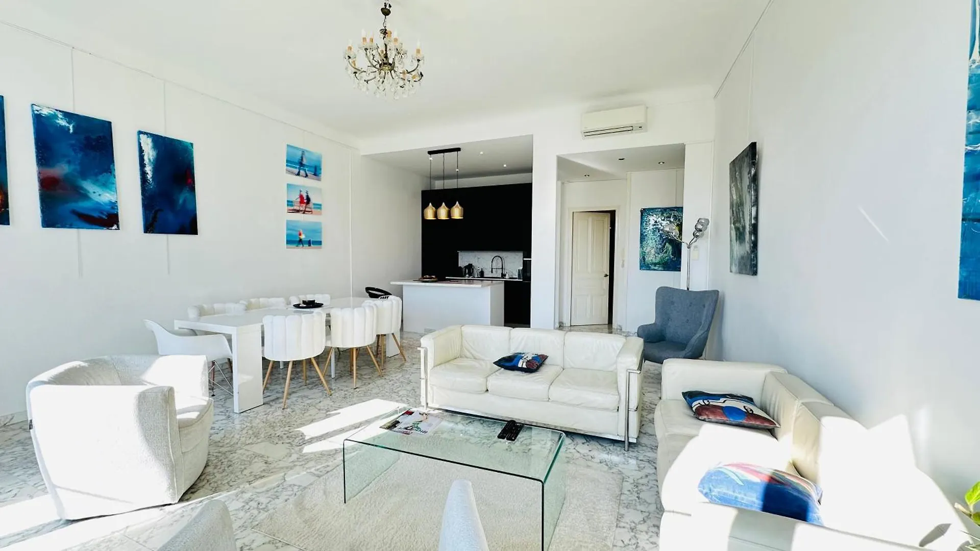 Spacious 3 Bedroom Flat Nice Center - Magnificent View-Parking 公寓